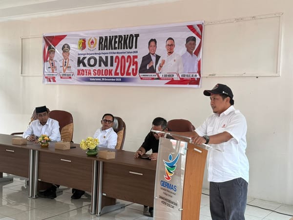 Raker KONI Kota Solok, Wali Kota Tegaskan Dukungan Porprov Sumbar 2026