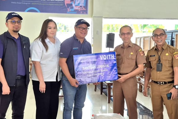 Pemkab Agam Terima Bantuan dari PT Voith Paper Rolls Indonesia untuk Korban Bencana