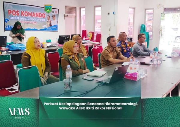 Perkuat Kesiapsiagaan Bencana Hidrometeorologi, Wawako Padang Panjang Ikuti Rakor Nasional
