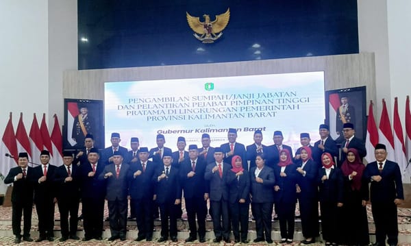 Gubernur Kalbar Lantik 26 Pimpinan Tinggi Pratama