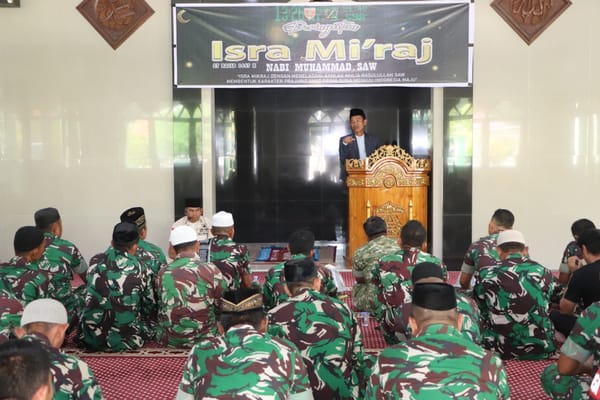 Kodim 1425/ Jeneponto Peringati Isra Mi'raj 1447 H : "Teladani Akhlak Mulia Rasullullah, Bentuk Karakter Prajurit Prima"