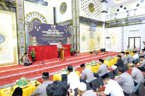 Polda Sulsel peringati Isra Mi'raj 1447 H, Kapolda Tekankan Penguatan Iman dan Pelayanan Humanis