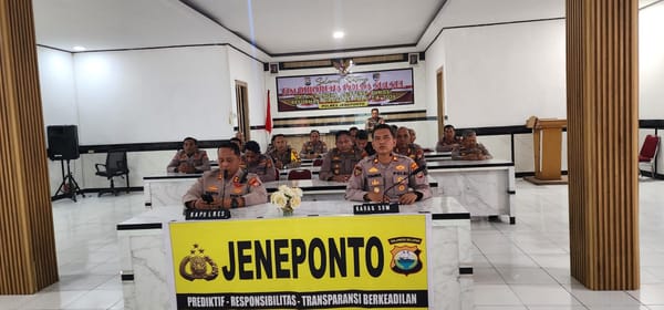 Polres Jeneponto Ikuti Sosialisasi Program Ketahanan Pangan Secara Daring