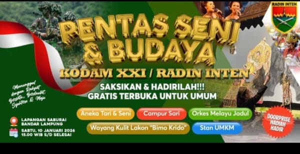 Pentas Seni dan Budaya Kodam XXI/Radin inten Hari Juang TNI,  Padukan Aksi Kemanusiaan dan Hiburan