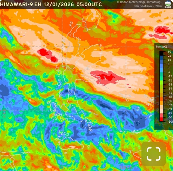 BMKG Peringatkan Potensi Hujan dan Angin Kencang di Maluku Utara Masih Terjadi 12 - 18 Januari 2026
