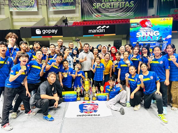 Dojang Ternate Bersama ASA Taekwondo Indonesia Juara Umum Kejuaraan Prabu Taekwondo di Tangerang Banten