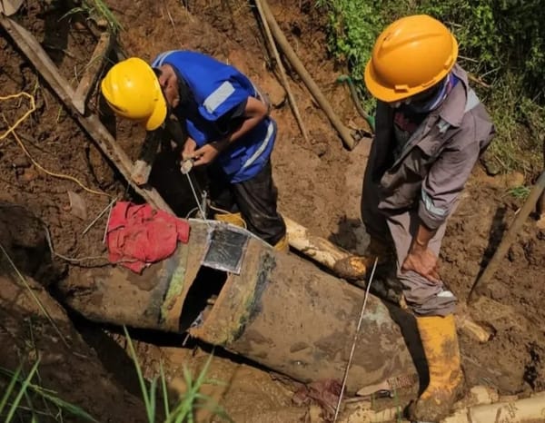 Perbaikan Pipa PAM Bandarmasih Berdampak Pompa "Off" Selama 12 Jam Pada Wilayah Banjarmasin Selatan dan Banjarmasin Barat