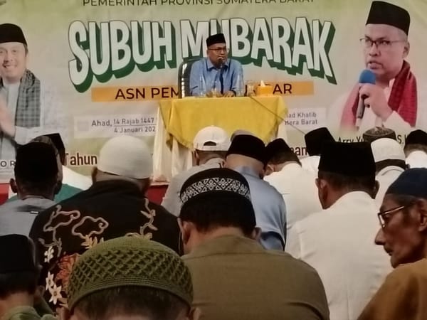 Subuh Mubarakah 2026, Sekda Sumbar Ajak ASN Perbaiki Niat dan Bangkitkan Semangat