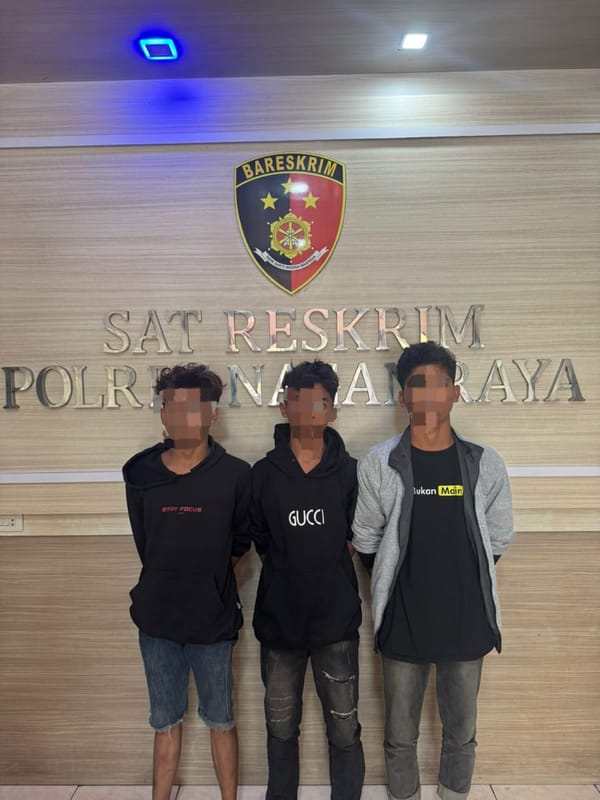 Polres Nagan Raya Amankan Tiga Remaja Diduga Terlibat Curi Kotak Amal Masjid
