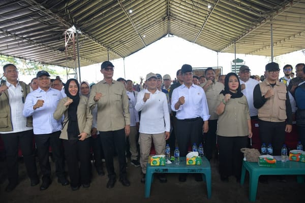 Menteri Pertanian Groundbreaking Rehabilitasi Lahan Sawah Terdampak Bencana di Aceh Utara