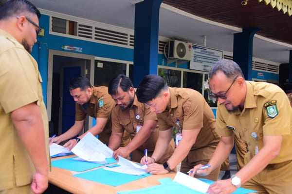 Diskominfotik Bengkalis Gelar Penandatanganan Pakta Integritas