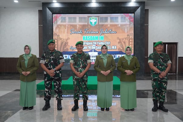 Brigjen TNI Dwi Sasongko, Resmi Jabat Kasdam Iskandar Muda