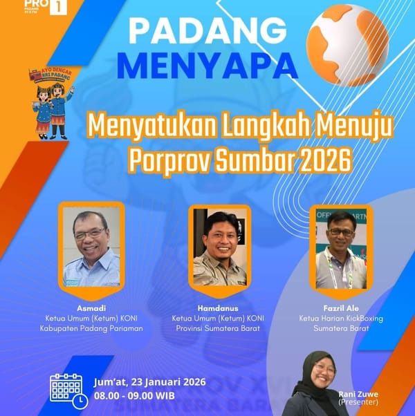 Mars Porprov Sumbar Menggema di RRI, Semangat Kebangkitan Menuju Porprov XVI 2026 Menguat
