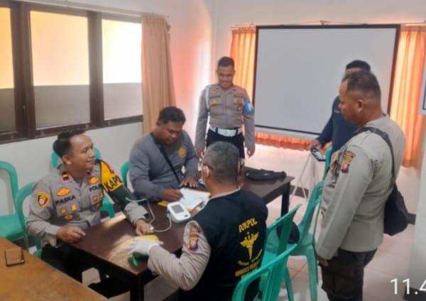 Pastikan Personel Prima, Polsek Mempawah Hulu Laksanakan Cek Kesehatan