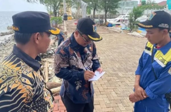 Sudin SDA Kepulauan Seribu Survei Lokasi Pembangunan Jalan dan Tanggul di Pulau Pramuka