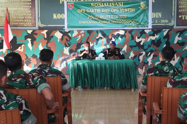 Kodim 1425/Jeneponto Komitmen Tertib Hukum Lewat Sosialisasi Ops Gaktib dan Yustisi