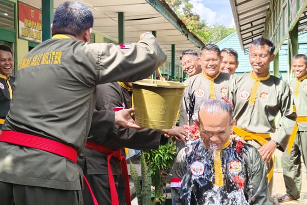 Kodim 1425/Jeneponto Gelar Tradisi Kenaikan Tingkat Pencak Silat Militer Sabuk Kuning
