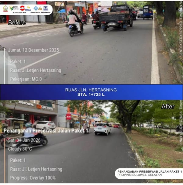 Preservasi Jalan Hertasning Makassar di Gowa, Upaya Pemprov Sulsel  Perbaiki Konektivitas Antar Wilayah