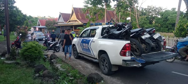 Satlantas Polres Jeneponto, Amankan  15 Unit Motor Aksi Balap Liar