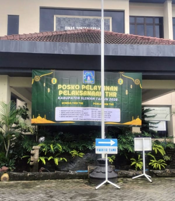 Disnaker Sleman Buka Posko THR, Pengusaha Diminta Patuhi Kewajiban Pembayaran