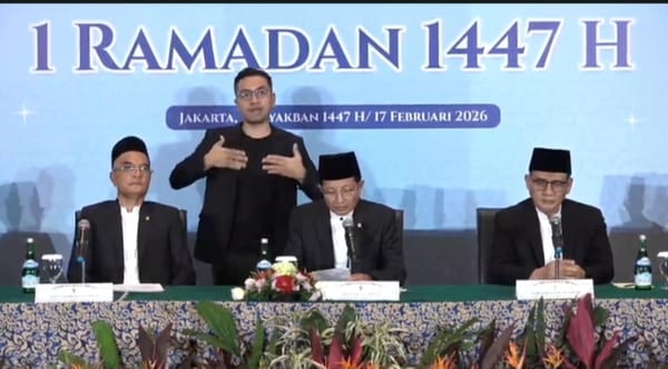 Resmi : 1 Ramadhan 1447 H, Bertepatan Dengan, Kamis, 19 Februari 2026
