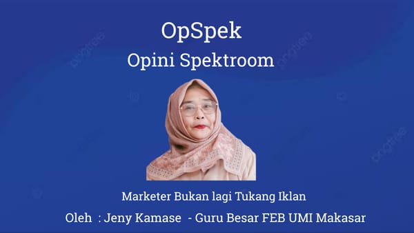 Marketer Bukan lagi Tukang Iklan
