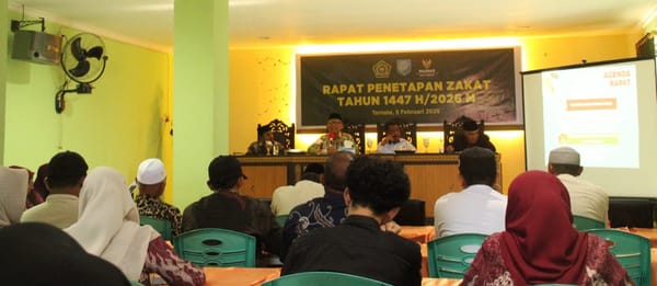 Kemenag Kota Ternate Tetapkan Besar Zakat Fitrah 1447 H, 2,5 Kg Beras atau Senilai 45.000 Perjiwa