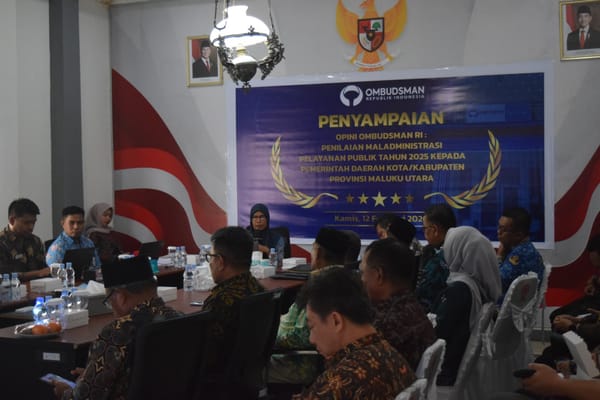 Ombudsman Perwakilan Maluku Utara Serahkan Hasil Penilaian Opini Malpraktek di Lima Daerah