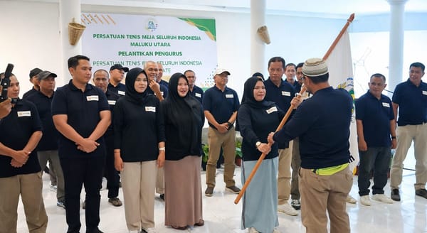 Pelantikan Pengurus PTMSI Kota Ternate, Momentum Kebangkitan Tenis Meja Maluku Utara