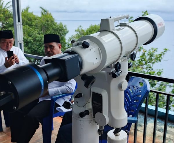 Hasil Pemantauan Hilal di Tower Observatori BMKG Ternate Tidak Terlihat