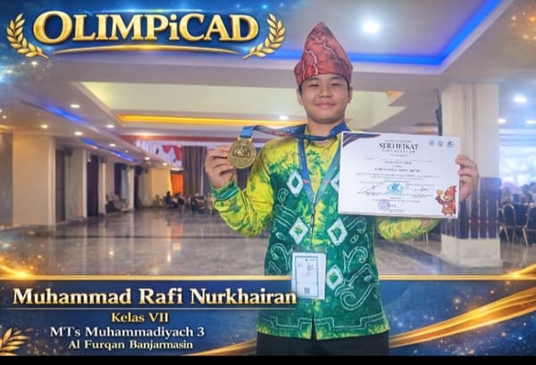 Santri Mts Muhammadiyah 3 Al Furqan Raih Emas Nasional Di OlympicAD VIII Tahun 2026