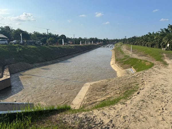 Uji Coba Sukses Pengaliran Air DI Jambo Aye Untuk Pemulihan  Pertanian di Aceh