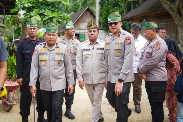 Kapolda Riau Tinjau Progres Pembangunan Infrastruktur Strategis di Pucuk Rantau, Kuantan Singingi