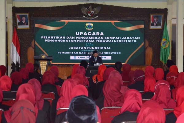 Pemkab Bondowoso Perkuat Struktur Ramping Kaya Fungsi lewat Pelantikan 282 PNS Fungsional