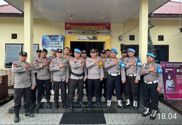 Propam Polres Landak Sidak Polsek Mempawah Hulu, Cek Senpi hingga Kelengkapan Personel