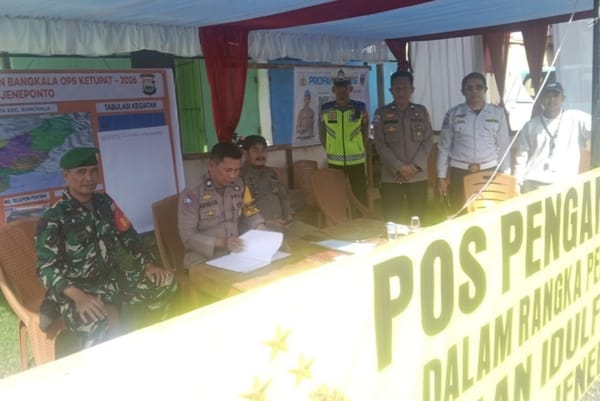 TNI-Polri Siaga di Pos Terpadu, Amankan Situasi Menjelang Idul Fitri di Jeneponto