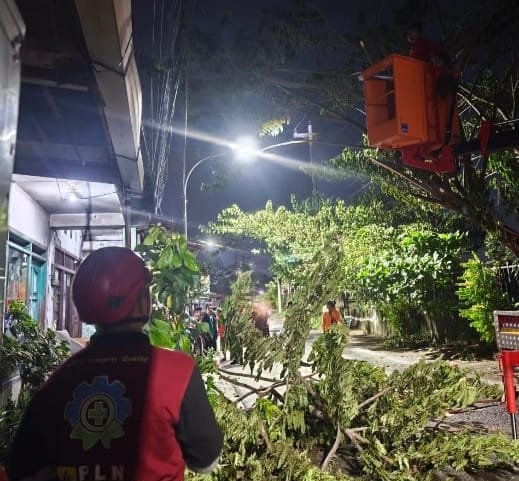 PLN Gercep Pulihkan Gangguan Listrik Akibat Cuaca Ekstrem di Jateng