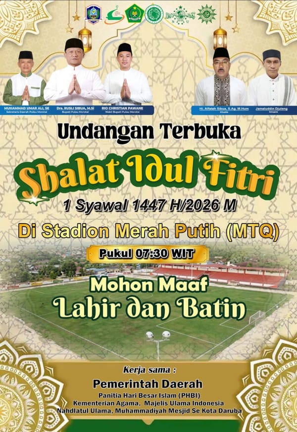 Pemda dan PHBI Morotai Tetapkan Sholat Idulfitri 1447 Hijriah di Stadion Merah Putih