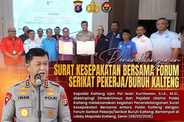 Polda Kalteng Gandeng Serikat Buruh, Dorong Penyelesaian Konflik Ketenagakerjaan Lewat Mediasi