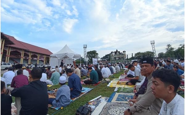 Salat Id Muhammadiyah di Mantikei, Pesan Kuat: Ramadan Bentuk Mental dan Moral Umat