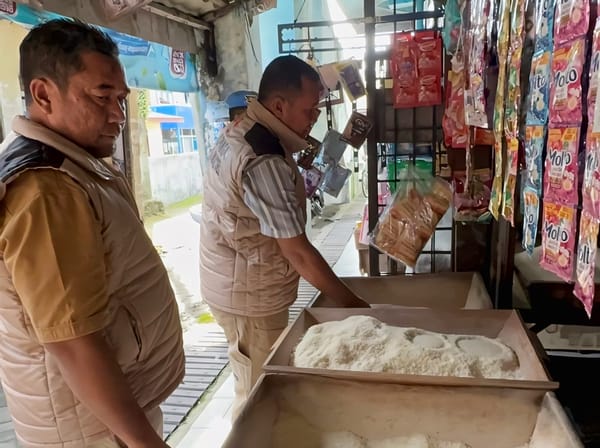 Tim Satgas Pangan Polda Kalsel Sidak Pasar Pandu, Pastikan Stok dan Harga Pangan Aman Selama Ramadhan
