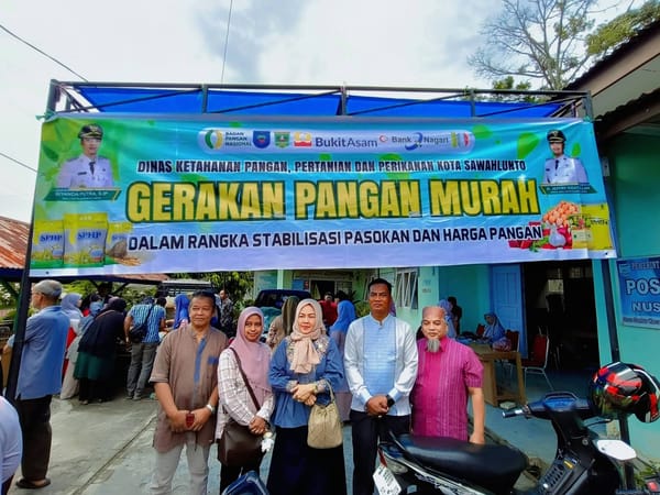 Jaga Stabilitas Harga Pangan di Bulan Ramadhan, Pemko Sawahlunto Gelar Gerakan Pangan Murah di Desa Santur