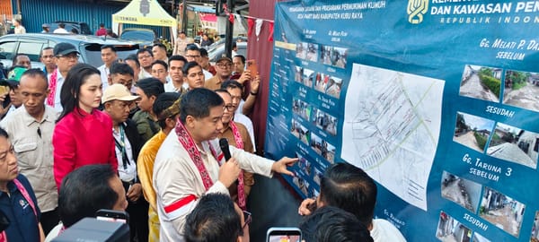 Menteri PKP dan Mendagri Tinjau Permukiman Kumuh Kubu Raya