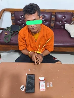 Polsek Mandau Bengkalis Amankan Seorang  Pengguna Sabu