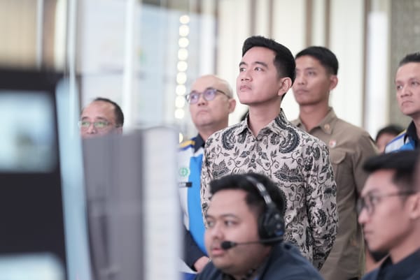 Wapres Gibran Pantau Comand Centre  di Jasamarga Tollroad Command Center (JMTC)