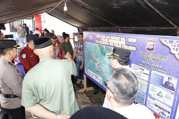 Tinjau Posko Mudik di Dharmasraya, Gubernur Mahyeldi Tekankan Keselamatan dan Kenyamanan Pemudik