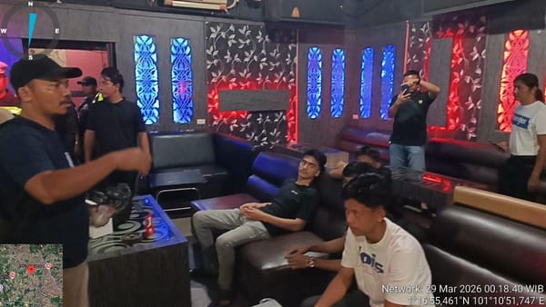 Razia THM di Mandau Duri, Dua KTV Disasar, 7 orang Positif Amfetamin