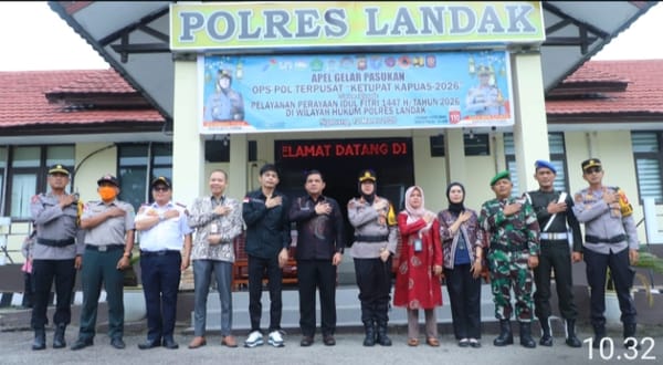 Amankan Lebaran 2026, Polres Landak Dirikan Pos Pelayanan dan Pos Pengamanan