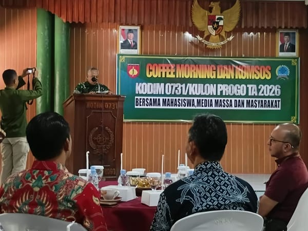 Coffee Morning Kodim Kulonprogo Perkuat Sinergi dengan Media, Mahasiswa, dan Tokoh Masyarakat