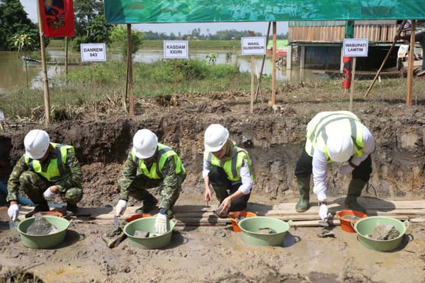 Ground Breaking Jembatan Gantung Garuda Tandai Percepatan Pembangunan di Lampung Timur